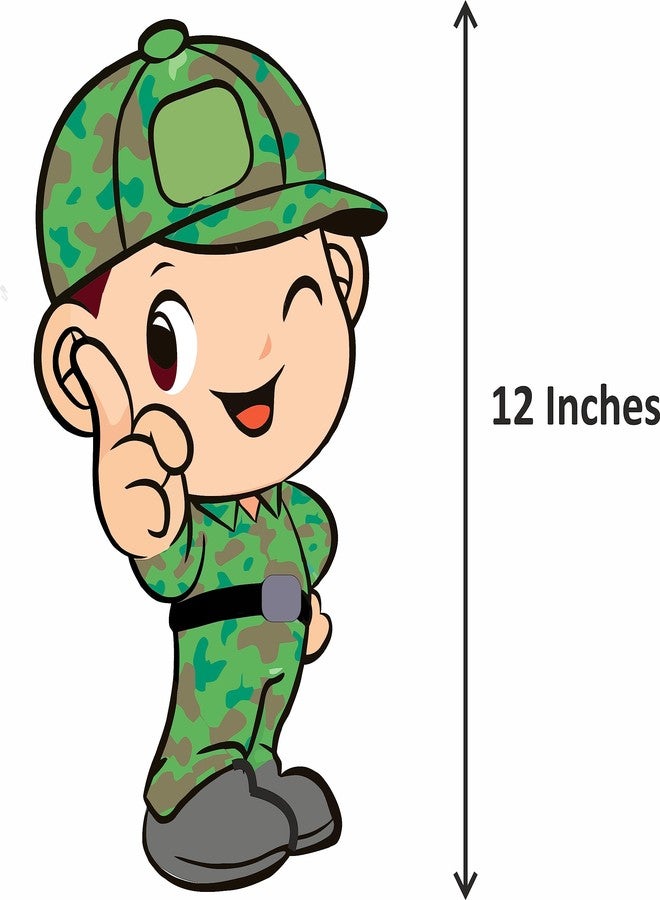 Untumble Camouflage Birthday Decoration Kit | Army Theme With Golden Foil Curtain, Happy Birthday Banner, Posters & Balloons | Military Decorations | Pack of 108 - Image 5